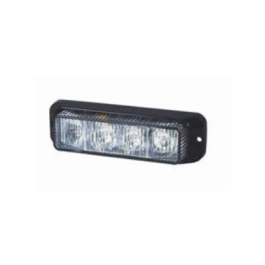 Durite 0-442-21 R65 High Intensity 4 Amber LED Warning Light - Horizontal, Black Aluminium (19 flash patterns) PN: 0-442-21